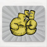 goldene Boxhandschuhe grafisch Mauspads