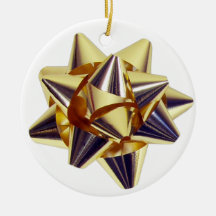 Goldene Cockade-Verzierung Weihnachtsbaum Ornament