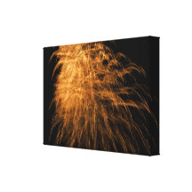 Goldene Feuerwerke auf Leinwand Gespannte Galeriedrucke