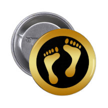 GOLDENE FÜSSE ANSTECKNADELBUTTONS