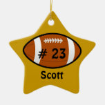 Goldene gelbe Fußballstar-Verzierung Weihnachtsornament