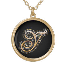Goldene Halskette der Initialen-"Y"
