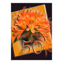 Goldene Hochzeitstag-Einladung