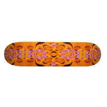 Goldene Orange geschnürt herauf Skateboard Skateboardbrett