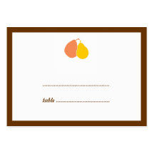 Goldene perfekte Birnenhochzeitseskorte-Sitzplatzk Visitenkartenvorlage