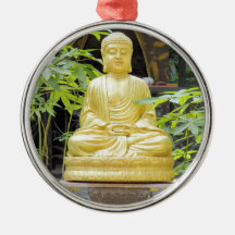 Goldene Statue-sitzende Verzierung Buddhas Ornament