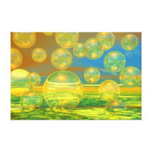 Goldene Tage - Gelb-u. Azurblau-Ruhe Galerie Falt Leinwand