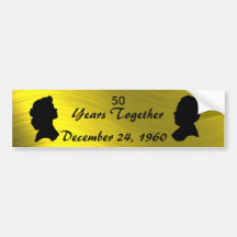 GOLDENER ANNIVERSARY-BUMPER AUFKLEBER AUTO STICKER
