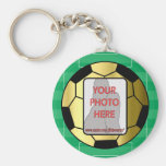 Goldener Fußball Keychains des kundengerechten Fot Schlüsselanhänger