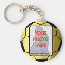 Goldener Fußball Keychains des kundengerechten Fot Schlüsselband