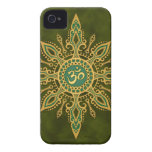 Goldener grüner Om-Stern Case-Mate iPhone 4 Hülle