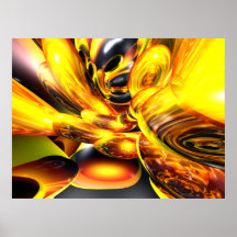 Goldener Kosmos-abstraktes Plakat