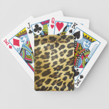 Goldener Leopard-Pelz-Spielkarten