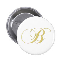 Goldener Single des Monogramm-Buchstabe-B Anstecknadel
