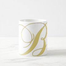 Goldener Single des Monogramm-Buchstabe-B Teehaferl