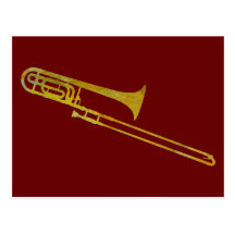 Goldener Trombone Postkarten