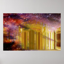 Goldenes Astralpalast-Plakat