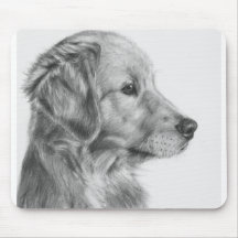 Goldenes Retreiver Profil Mousepads