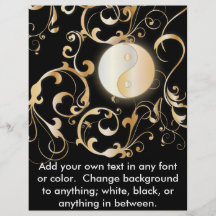 Goldenes Yin u. Yang-Blumenmuster Flyer
