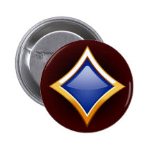 GOLDgerahmter BLAUER DIAMANT Anstecknadel