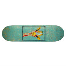 Goldgiraffen-Schmutz-Skateboard Bedruckte Skateboarddecks