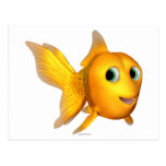 Goldie der Toon-Goldfisch Postkarte