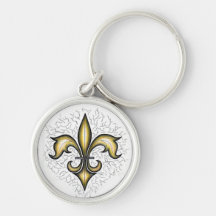 GoldLilie, rundes kleines keychain Schlüsselband