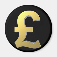 Goldpfund-Zeichen-Grafik Magnete