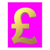 Goldpfund-Zeichen-Grafik Postkarten