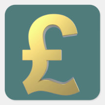Goldpfund-Zeichen-Grafik Sticker