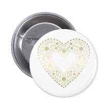 Goldspitze-Herz Buttons