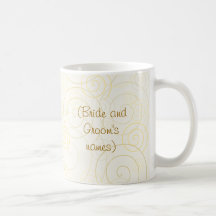 GoldWirbel, der Becher Wedding ist Kaffeetassen