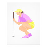 Golf-Frauen-Logo Personalisierte Einladungskarten