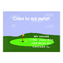 Golf-Kurs-Party Einladung