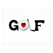 Golf mit Golfball-T-Shirts und Geschenken Postkarte