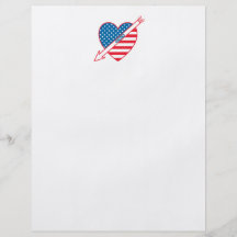 Golf-Patriot-Herz-Flagge Individuelle Flyer
