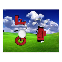 Golf Postkarte