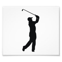 Golf-schwarzer Silhouette-Schatten Kunst Fotos