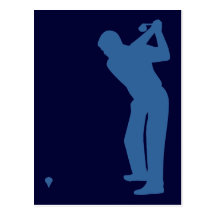 Golf-Silhouette-Postkarte