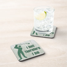 Golf spielende Philosophie Cocktail Untersetzer