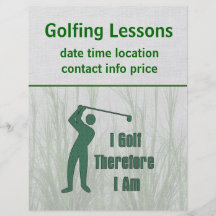 Golf spielende Philosophie Flyerbedruckung
