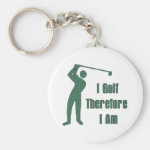 Golf spielende Philosophie Schlüsselanhänger