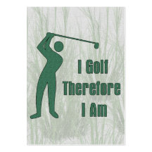 Golf spielende Philosophie Visitenkarte