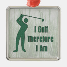 Golf spielende Philosophie Weinachtsornamente