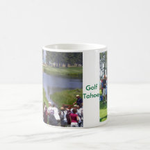 Golf Tahoe Becher - "Golf spielend in Tahoe Sammlu Kaffeehaferl