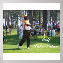 Golf Tahoe Plakat ", das Golf spielt in Tahoe Samm