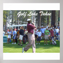 Golf Tahoe Plakat ", das Golf spielt in Tahoe Samm