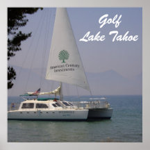 Golf Tahoe Plakat ", das Golf spielt in Tahoe Samm