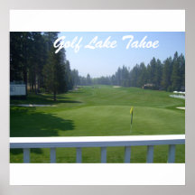 Golf Tahoe Plakat ", das Golf spielt in Tahoe Samm