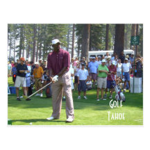 Golf Tahoe Postkarte ", die Golf spielt in Tahoe S